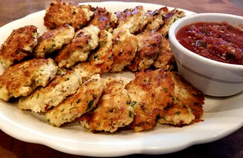 Spicy Cheesy Chicken Fritters - Buff Dudes