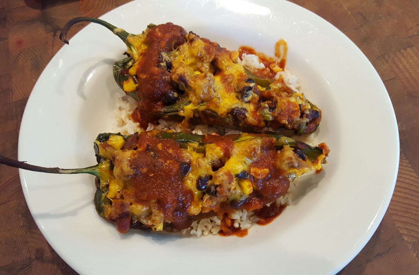 Turkey Stuffed Pablano Peppers