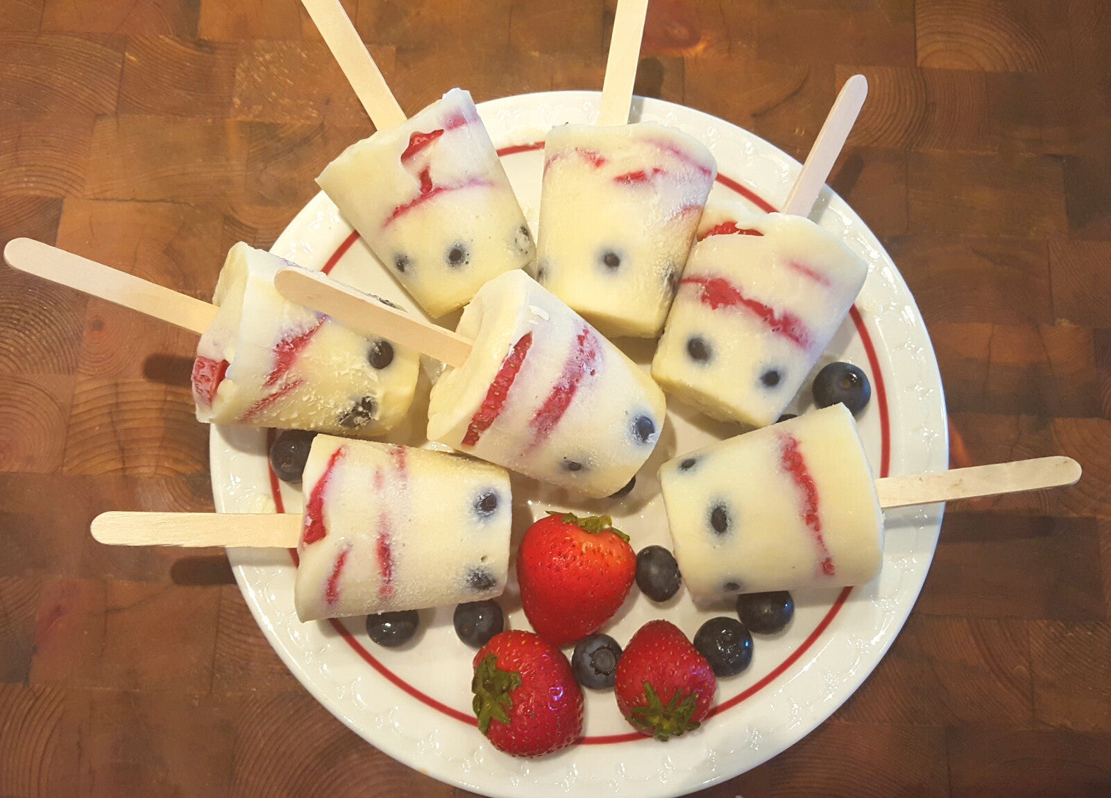 Red White & Blue Protein Pops Desert Recipe