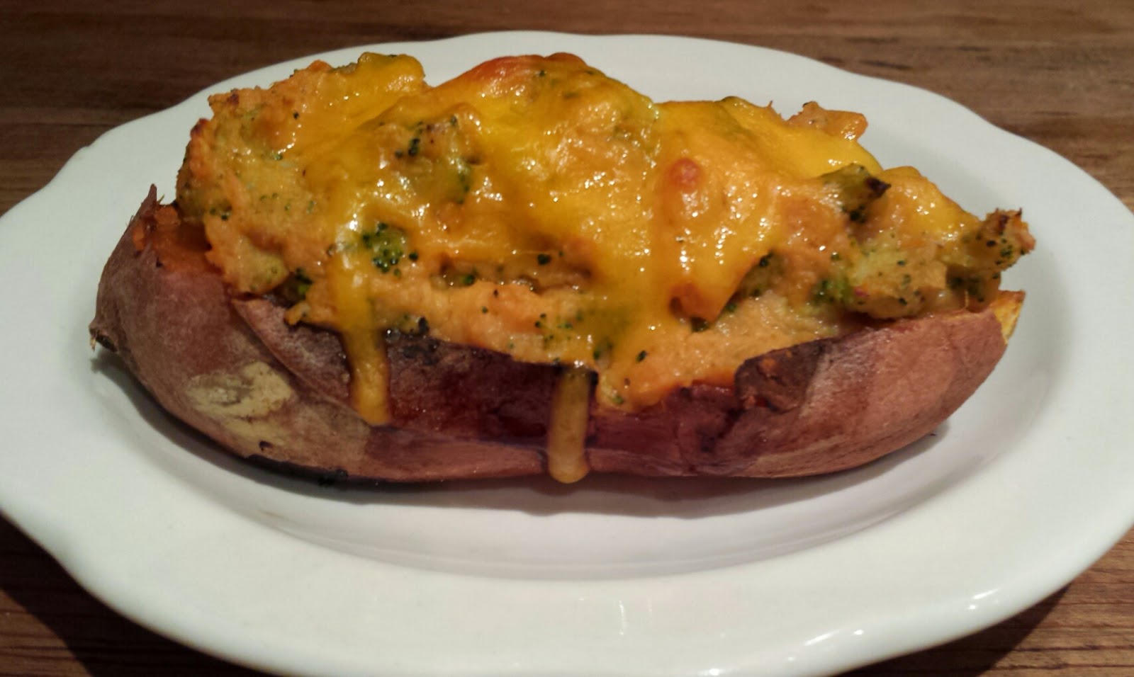 Twice Baked Sweet Potato with Broccoli Recipe