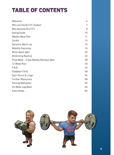 | B.U.F.F. Dudes 12 Week Plan Book (.PDF VERSION) - Buff Dudes